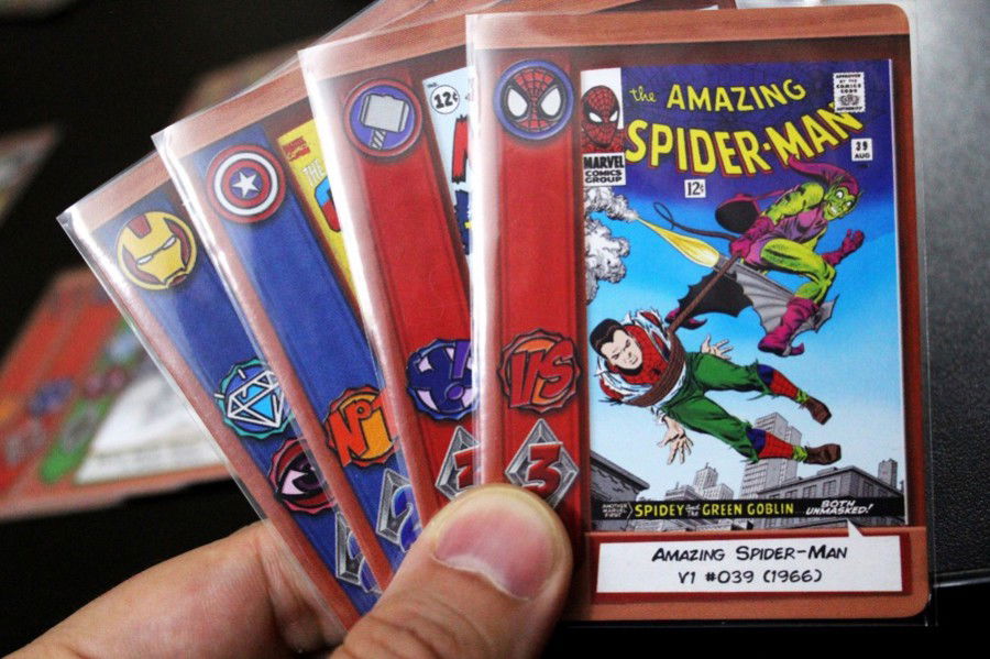 Comic Cards in hand