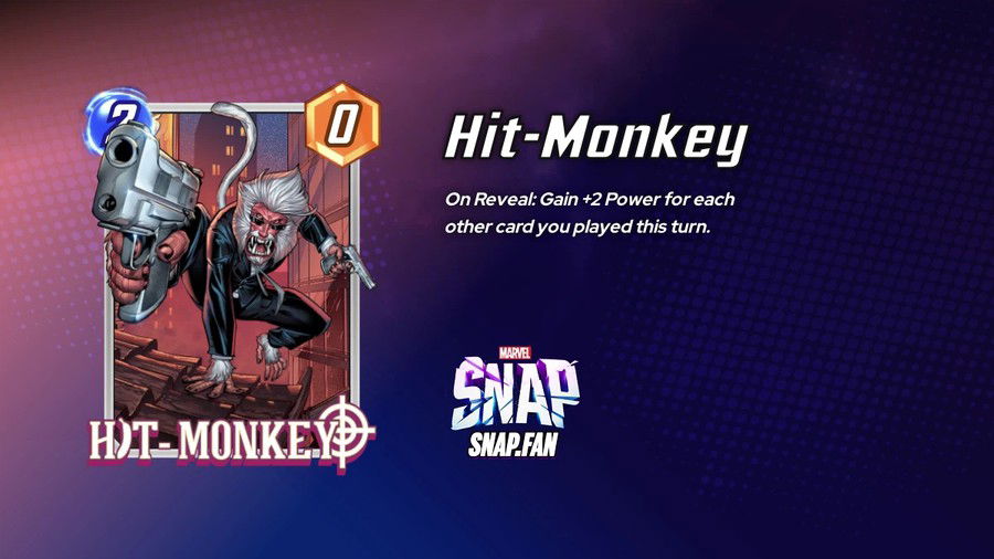 Marvel Snap: Hit-Monkey Is the Best Season Pass Card Yet