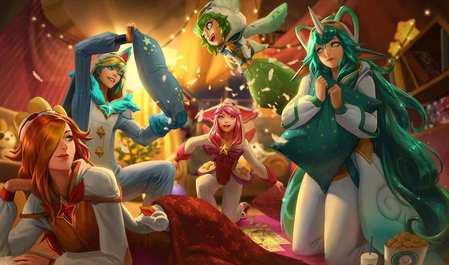 Pijaminha Estelar - MF, Ez, Lux, Lulu e Soraka