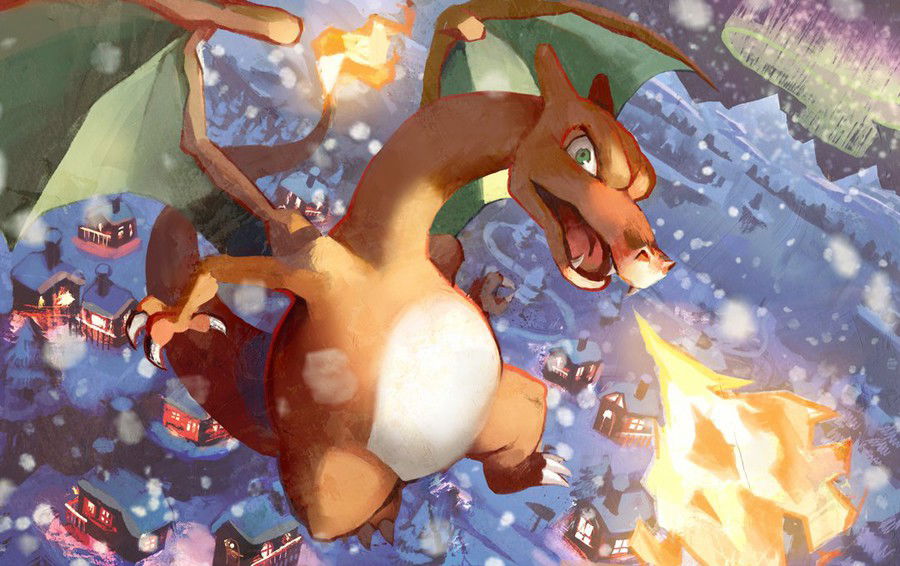 Arte do Charizard feita para a competição do Grand Prix