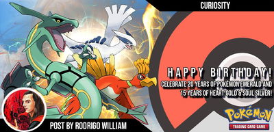 Aniversários: 20 anos de Pokémon Emerald e 15 anos de Heart Gold & Soul Silver!