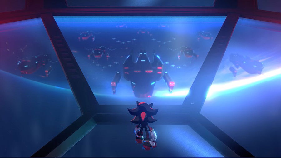 The G.U.N. invasion portrayed in the animation Sonic X Shadow Generations: Dark Beginnings