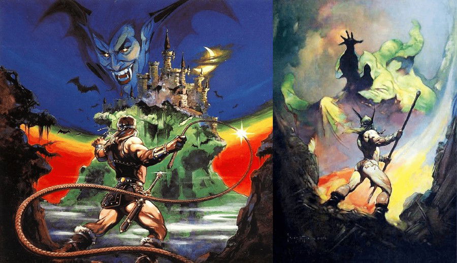 Cover of the first Castlevania. His inspiration was the work <strong class=